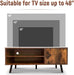 Retro Brown TV Console with Storage Cabinet