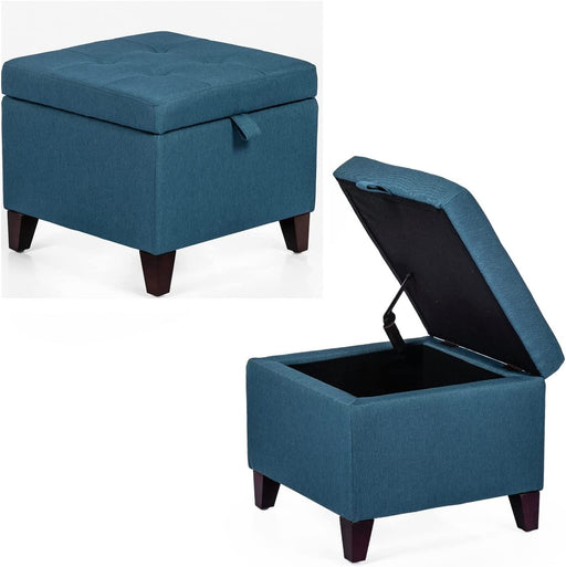 Padded Ottoman Cube with Flip Top Toy Box