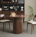 Modern Solid Wood round Kitchen Dining Table (Brown)