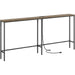 Modern Console Table with Power Outlet and Metal Frame