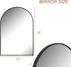 Metal Frame Arched Full Length Wall Mirror for Bathroom