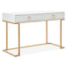 White and Gold Makeup Vanity Dressing Table or Home Office Desk