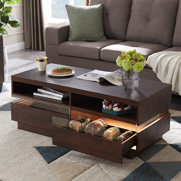 LED Coffee Table with Storage