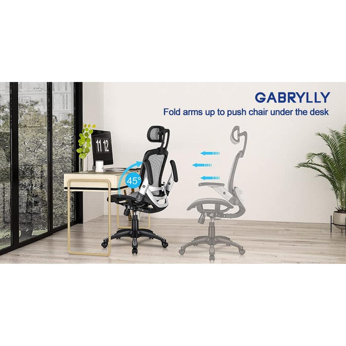 Adjustable High-Back Mesh Office Chair, Grey