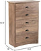 Salt Spring Drifted Gray 5-Drawer Chest