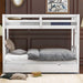 Twin over King Bunk Bed with Trundle, Expandable, White