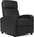 Wingback Leather Single Sofa (Black)