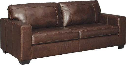 Ashley Morelos Brown Leather Queen Sofa Bed