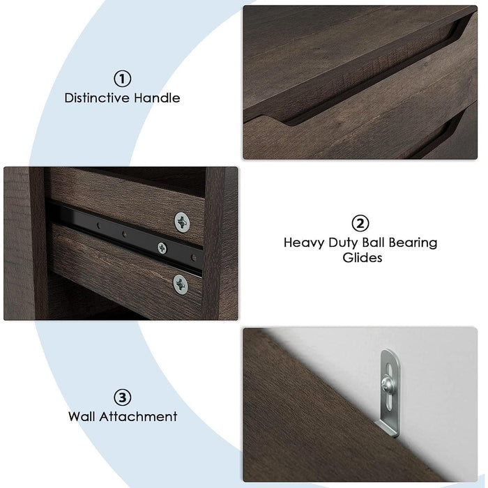Modern 4 Drawer Dresser with Cut-Out Handles