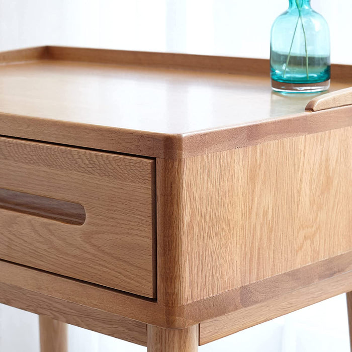 Wood Vanity Table Set with Drawer and Bench