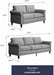 2 Piece Living Room Sofa Set, 3 Seat Sofa and Loveseat Couch with Solid Wood Frame and 4 Gourd Shapes Legs for Home/Bedroom/Apartment(Light Grey)