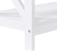 White 3-Tier Console Table with Storage Shelves