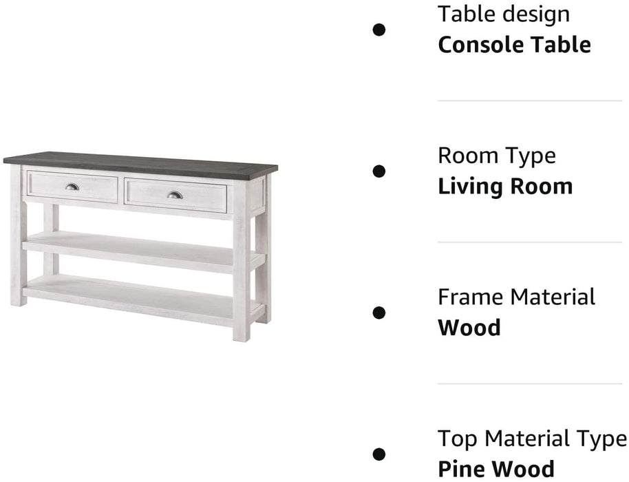 White and Grey Monterey Sofa Console Table