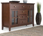Contemporary Russet Brown Pine Wood Sideboard Buffet
