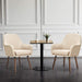 Set of 2 Beige Accent Dining Chairs