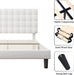White Faux Leather Queen Platform Bed Frame