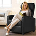 Black PU Leather Adjustable Reclining Chair