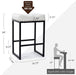 Square Saddle Barstools Set of 4 Counter Height