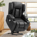 Power Lift Recliner Chair with Massage and Heating, PU Leather, Elderly Friendly, Brown