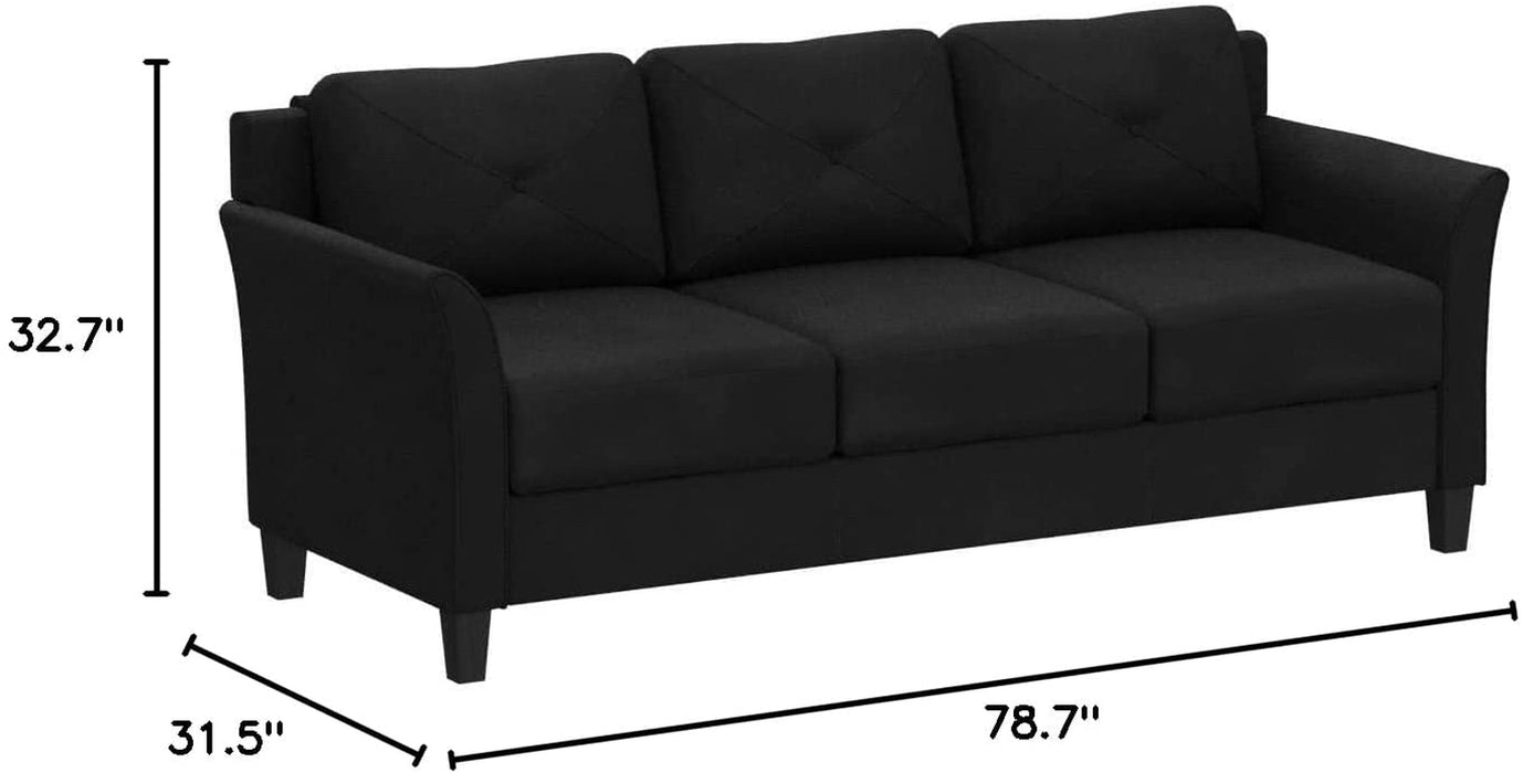 HRFKS3BK Grayson Sofa, Black