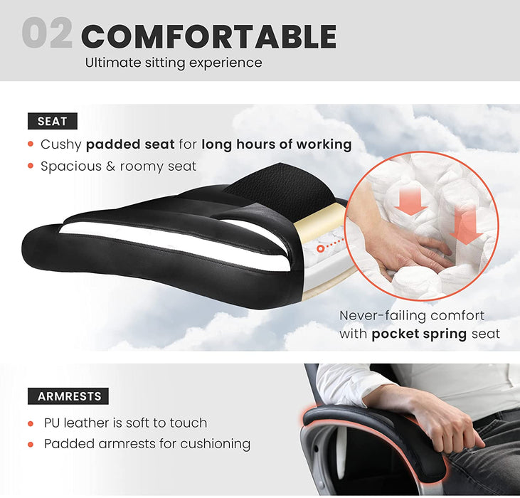 Ergonomic Office Gaming Chair with Lumbar Support