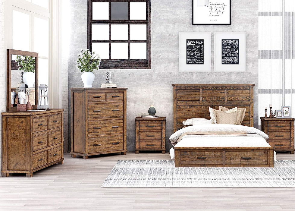 Rustic Reclaimed Wood 6-Piece Queen Bedroom Set