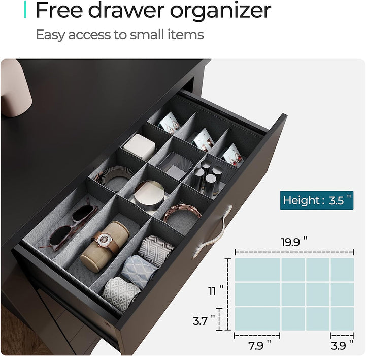 Black 5 Drawer Dresser, Nursery Organizer