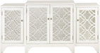 Modern White Verona Media Console Cabinet