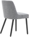 Set of 2 Grey Performance Fabric Dining Chairs