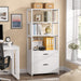 Modern 4-Tier File Cabinet with Drawers