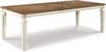 Realyn French Country Dining Extension Table, Chipped White