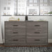 Grey Oak 6-Drawer Edgewater Dresser