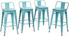 Distressed Industrial Metal Barstools, Set of 4