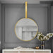 Gold Metal Frame Circle Ceiling Mounted Mirror