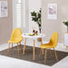 Dining Table with Modern round White Top