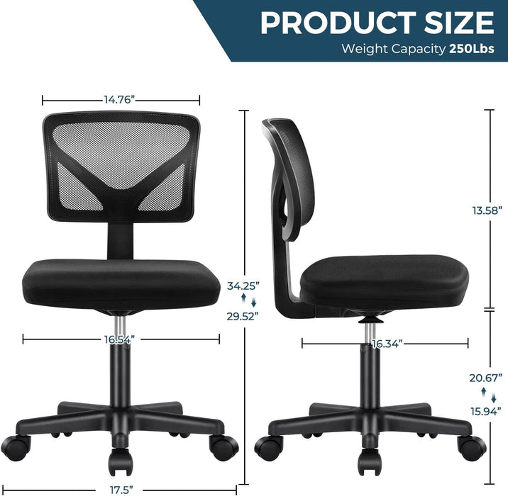 Ergonomic Mesh Chair with Adjustable Height and Wheels