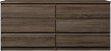 Truffle 6 Drawer Double Dresser