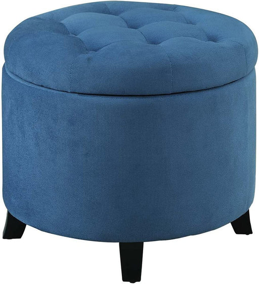 Blue round Ottoman by Designs4Comfort