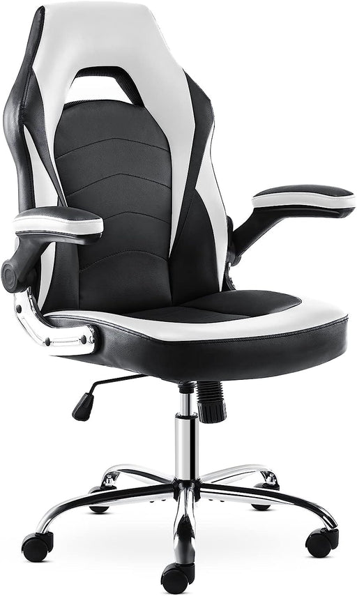 Ergonomic Gaming Chair with Flip-Up Armrests and Lumbar Support