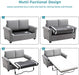 2-In-1 Velvet Sleeper Sofa with Memory Foam