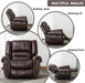 Classic and Traditional Leather Recliner Chair (Brown)