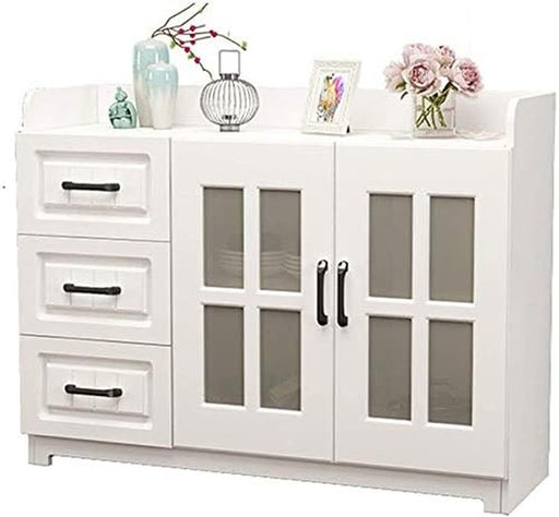 White Wood Dining Room Buffet Server Sideboard