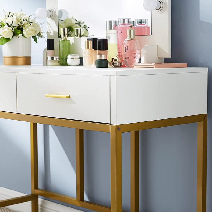 Vanity Table with Lighted Mirror for Women