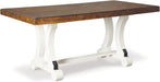 Valebeck Farmhouse Rectangular Extension Dining Table