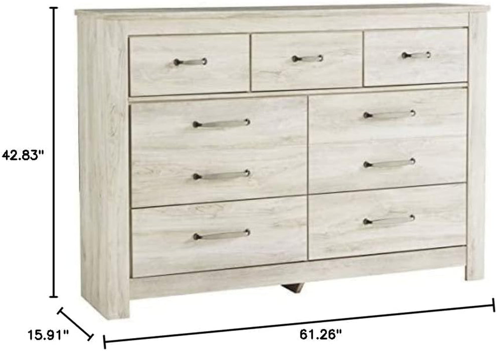 Farmhouse 7-Drawer Dresser, Whitewash