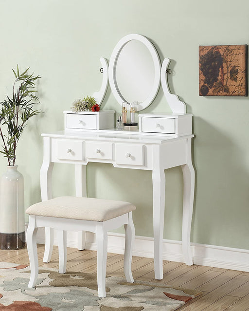 Ashley Wood Make-Up Vanity Table and Stool Set