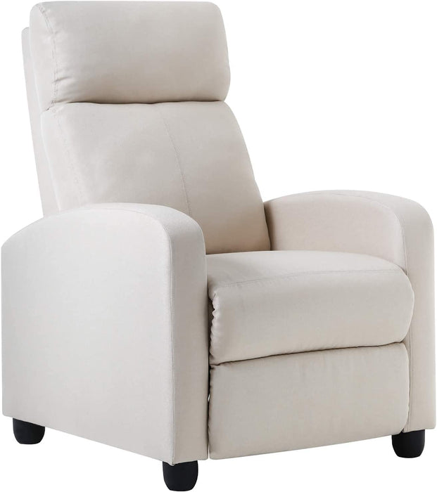 Modern Beige Fabric Recliner Sofa for Living Room