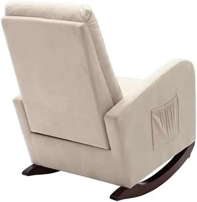 Beige Fabric Manual Recliner for Home Theater