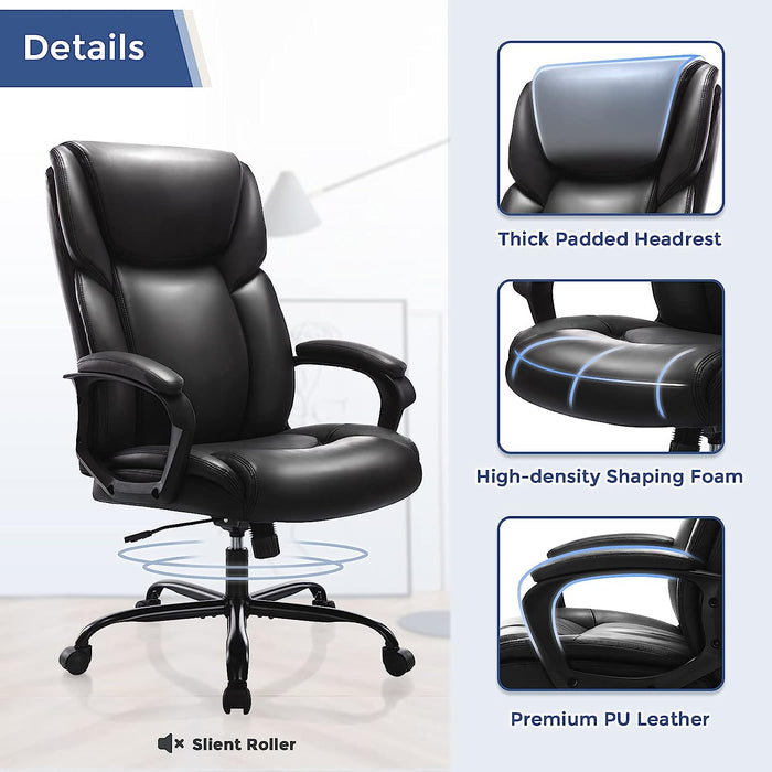 Ergonomic High-Back Office Chair with Lumbar Support