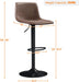 Modern Design PU Leather Barstools, Set of 4